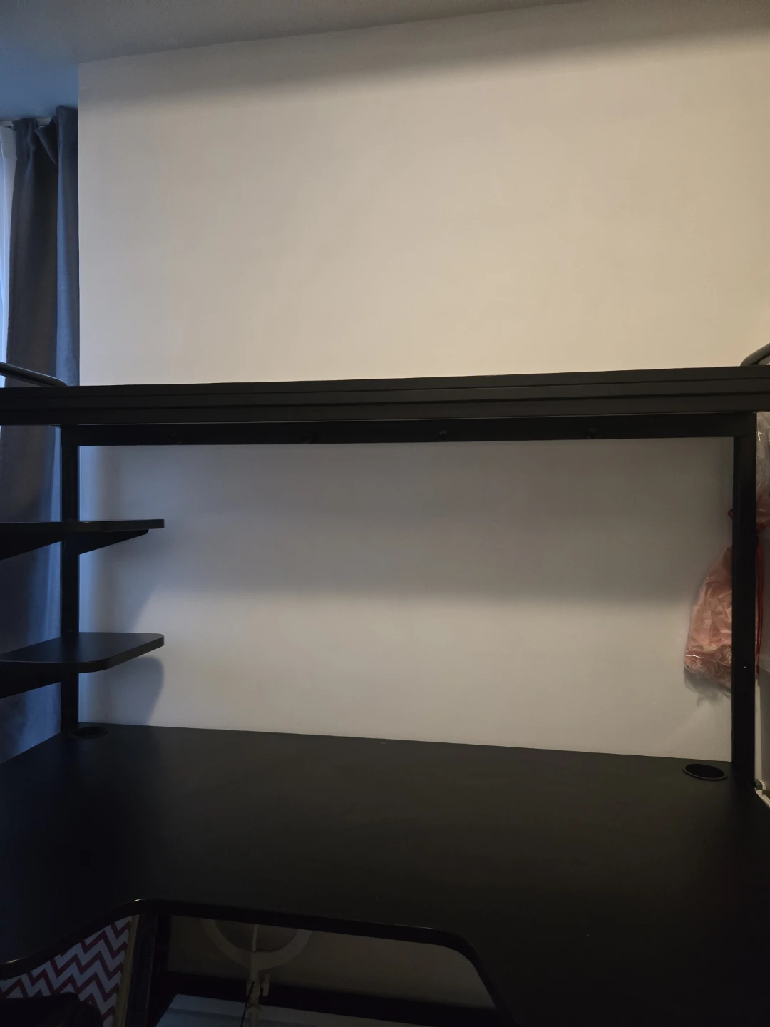 Black Desk with Shelves