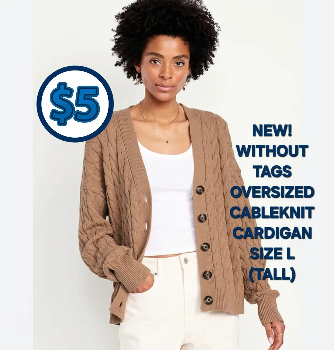 Oversized Cableknit Cardigan