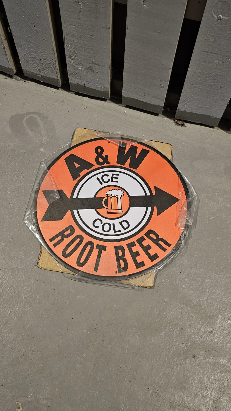 A&W Root Beer Ice Cold Tin Sign New - photo 2