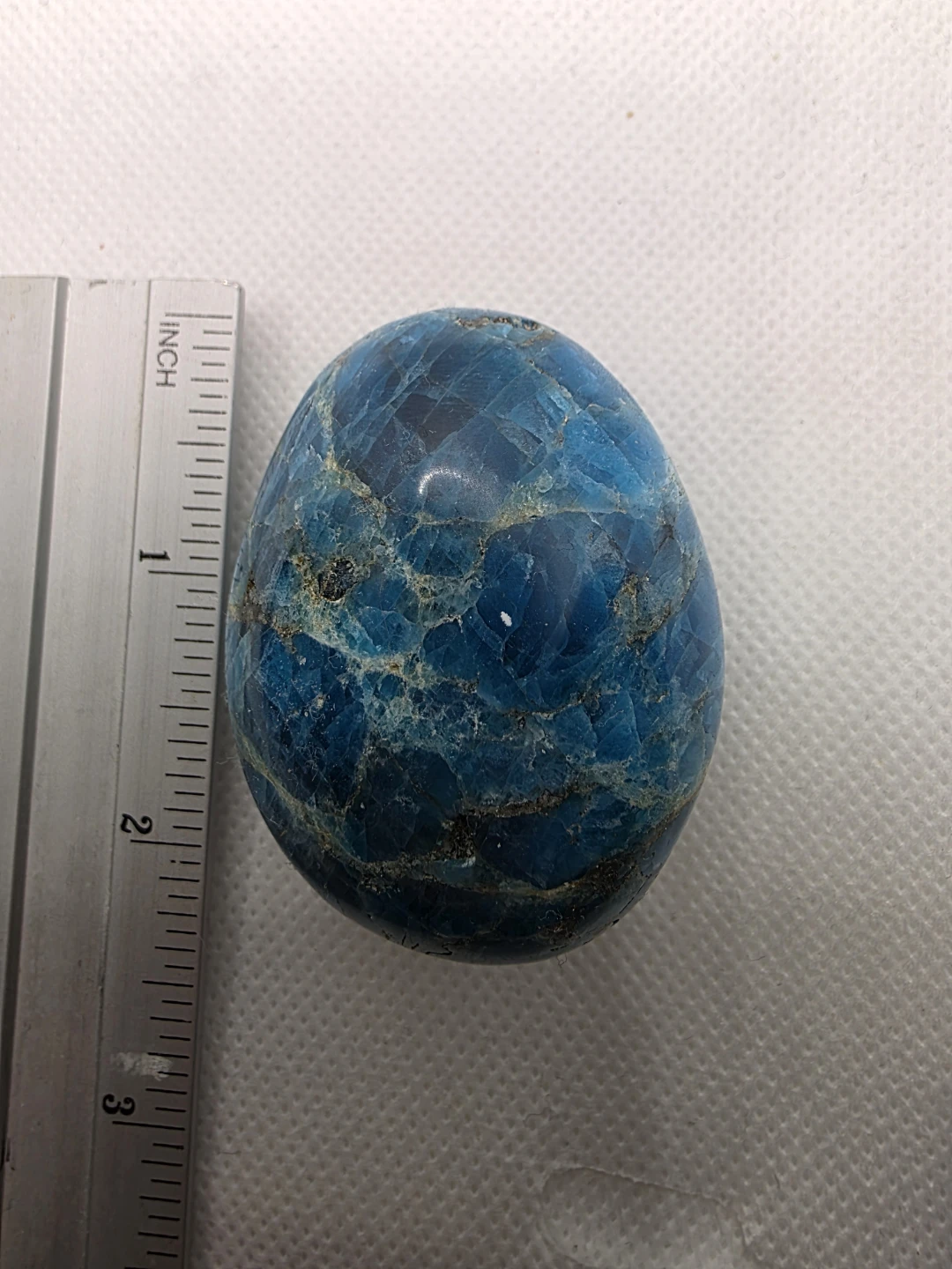 Blue Apatite palmstone 2inch