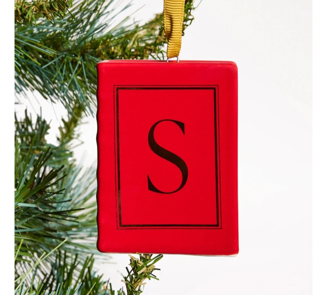 S Book Ornament for Christmas Tree
