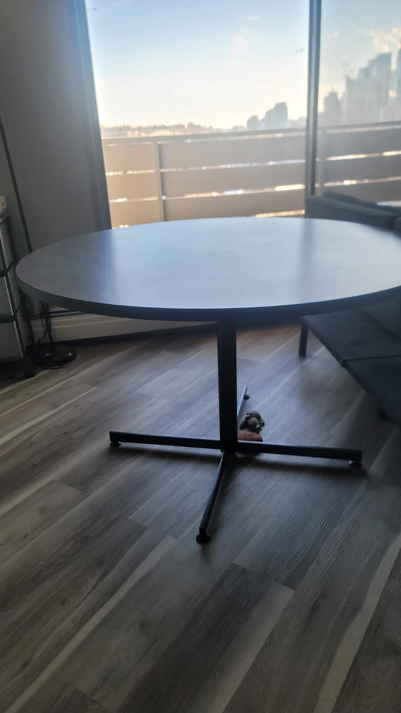 Round Dining Table - Grey - photo 2