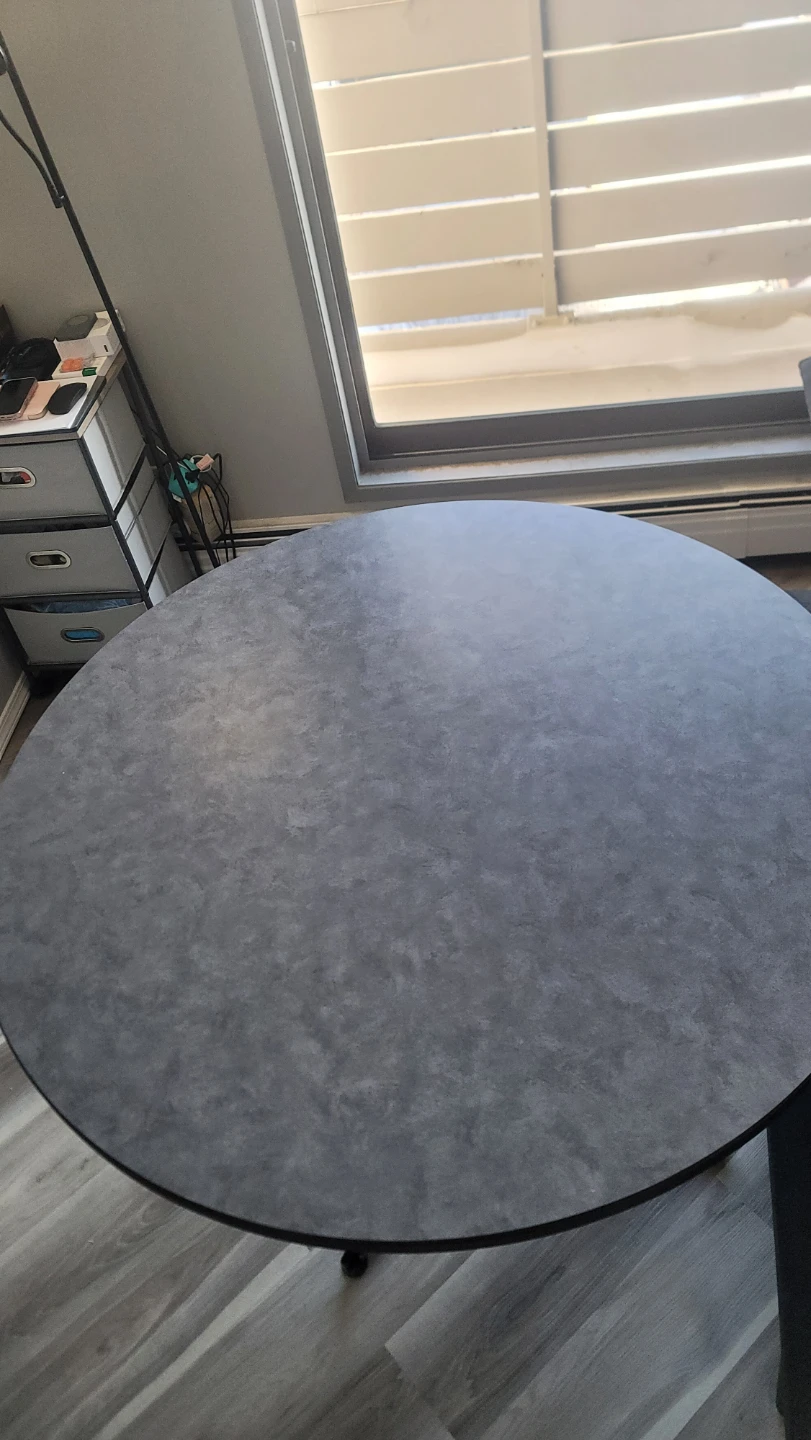 Round Dining Table - Grey - photo 3