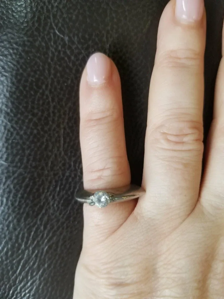 Pinky Silver Ring with Stone