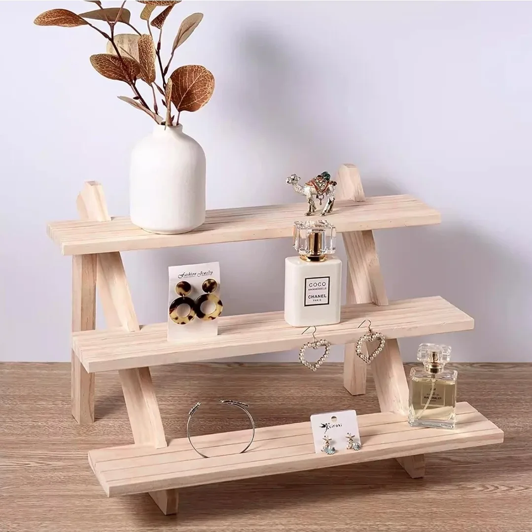 3-Tier Wooden Earring Display Stand image indicator(6)