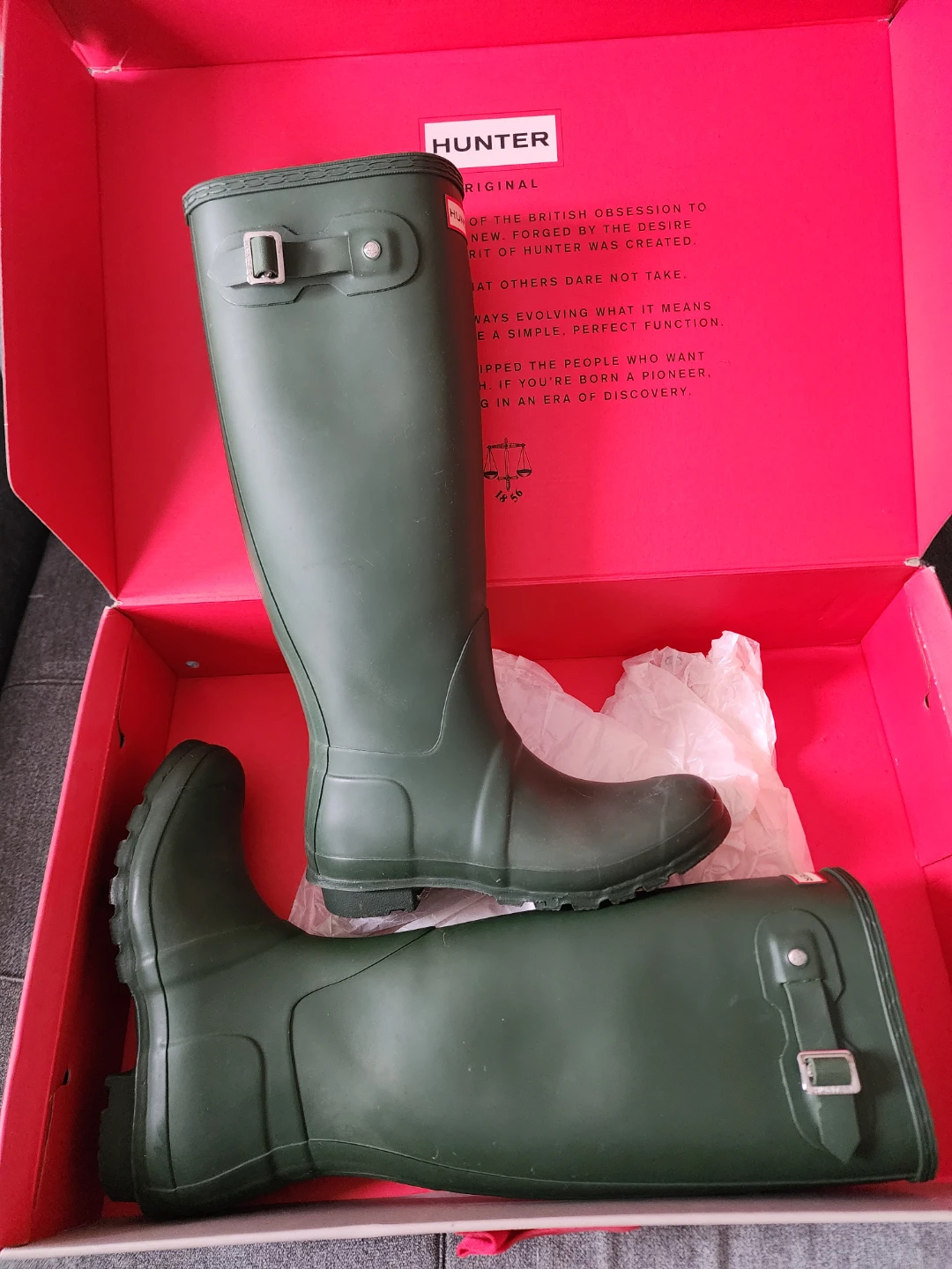 Hunter Women's Org Tall Rain Boots - US 8F/EU 39
