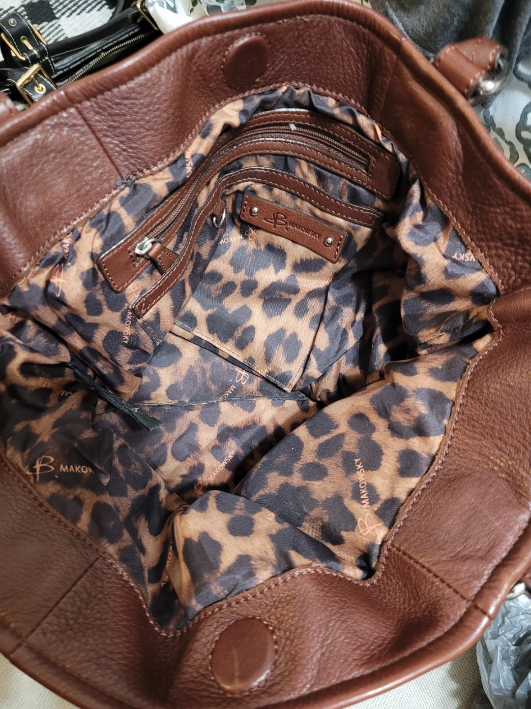 Bruce Makowsky Brown Leather Satchel - photo 2