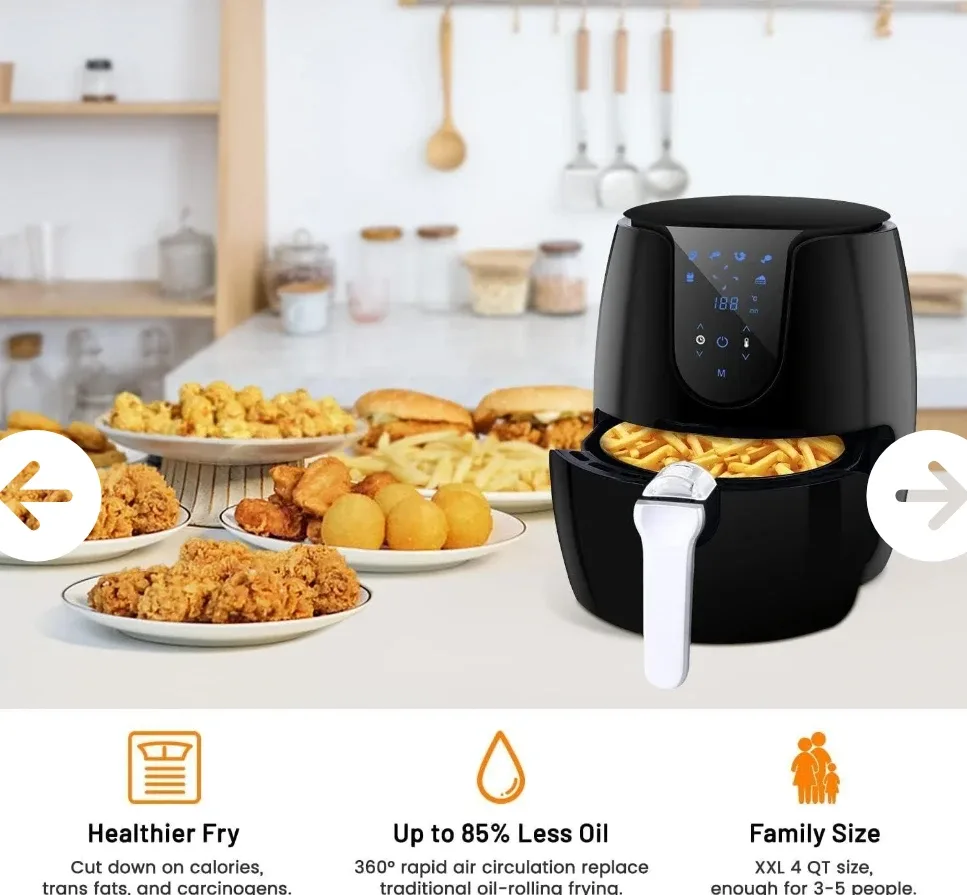 3.5L Air Fryer w/Adjustable Temps image indicator(3)