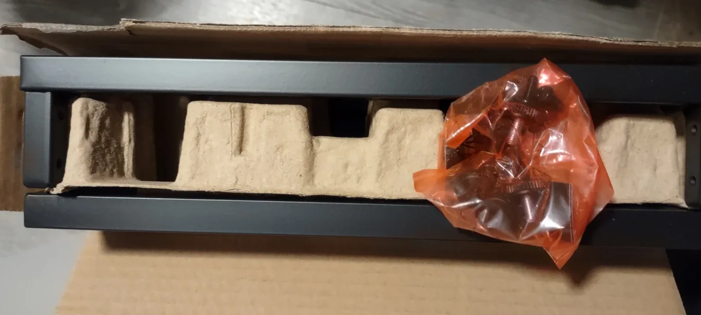 (NEW) IKEA VITTSJÖ Laptop Stand - Black-Brown/Glass in the box image indicator(7)