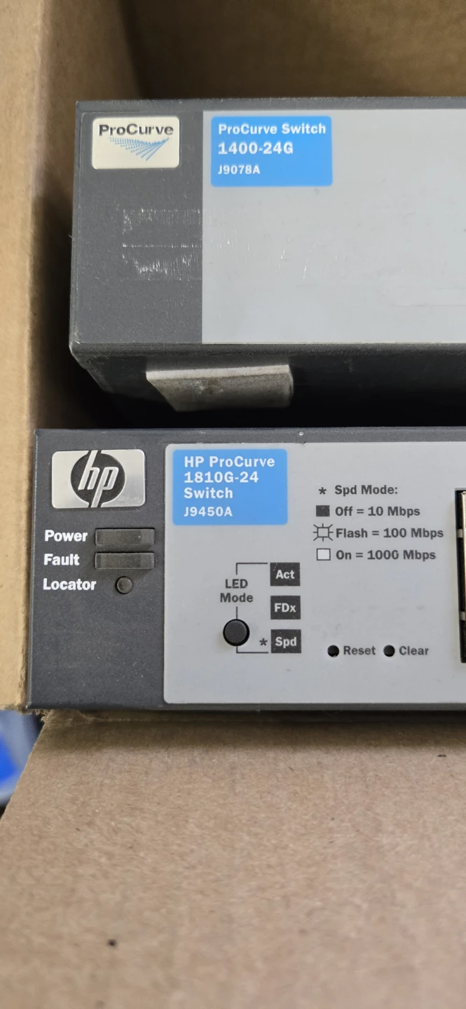 HP ProCurve 1810G-24 & 1400-24G Switches