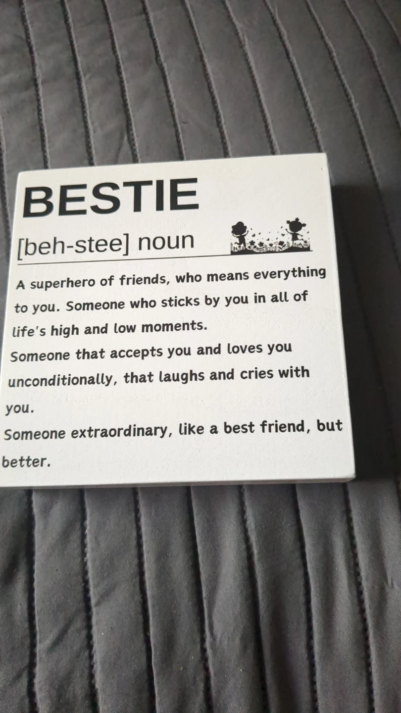 Bestie Definition Wooden Sign