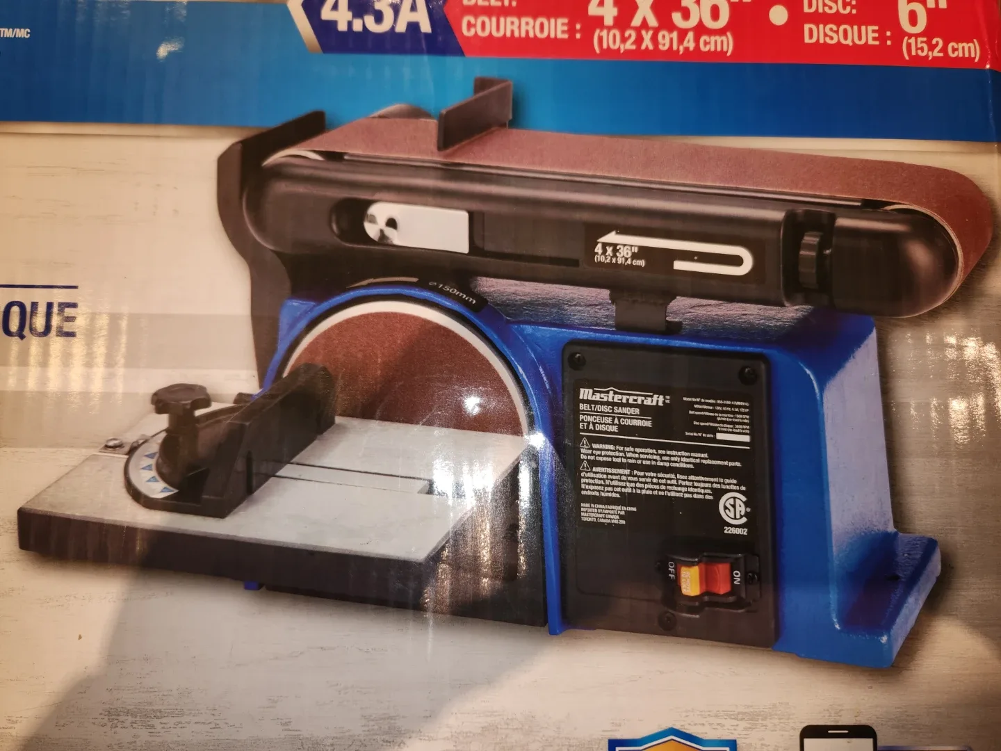 Mastercraft Belt/Disc Sander - 6 inch Disc image indicator(2)