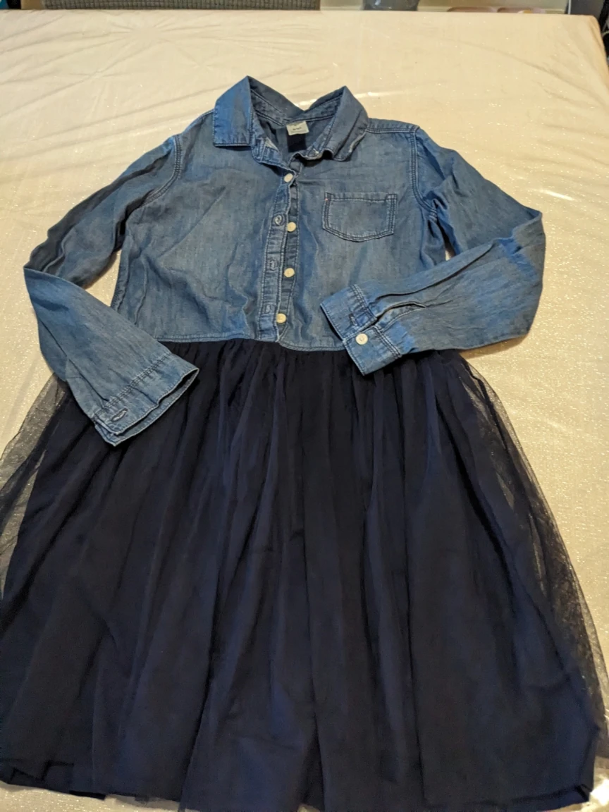 OshKosh B'Gosh Denim & Tulle Dress - Size 8