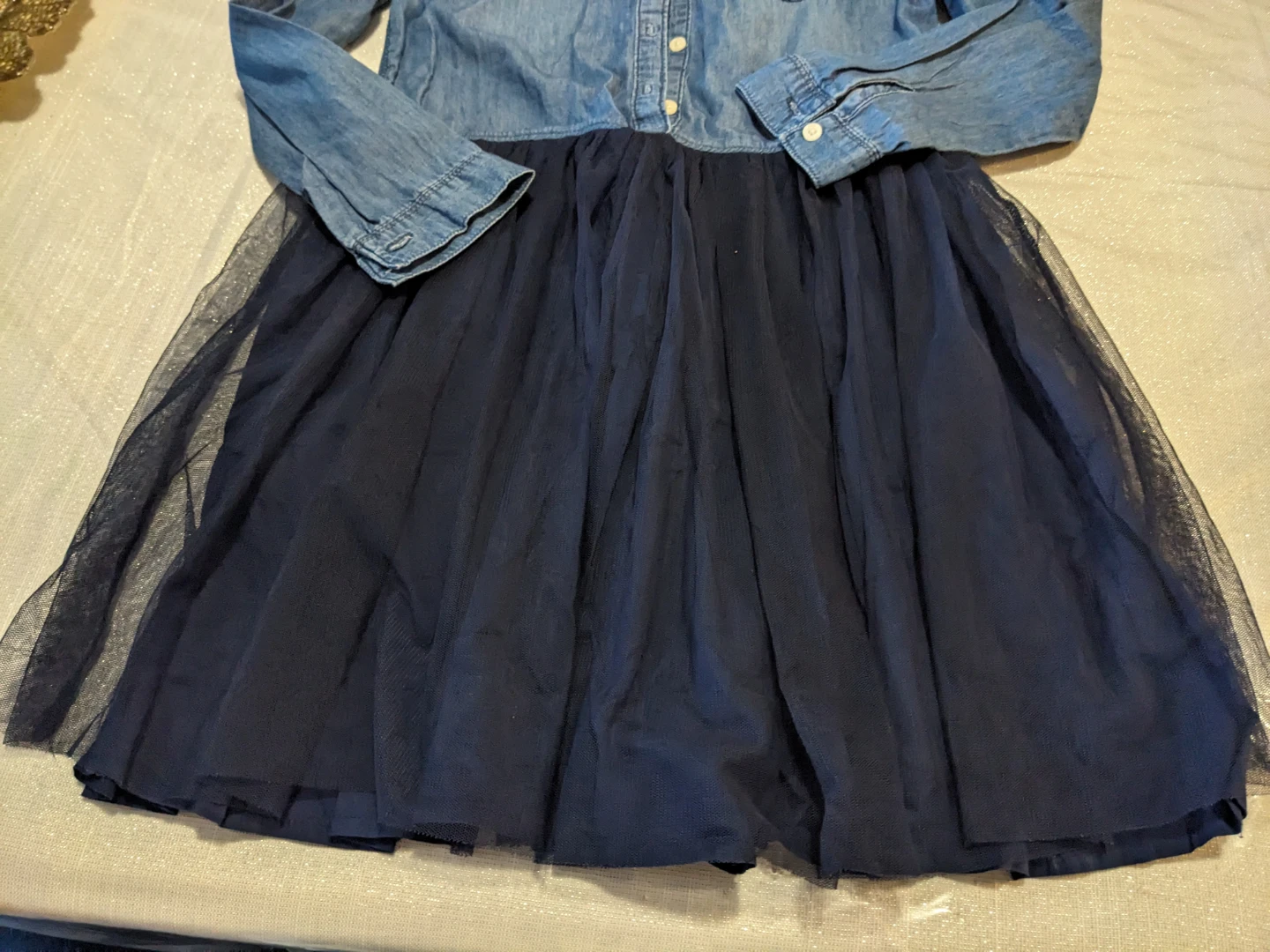 OshKosh B'Gosh Denim & Tulle Dress - Size 8 - photo 5