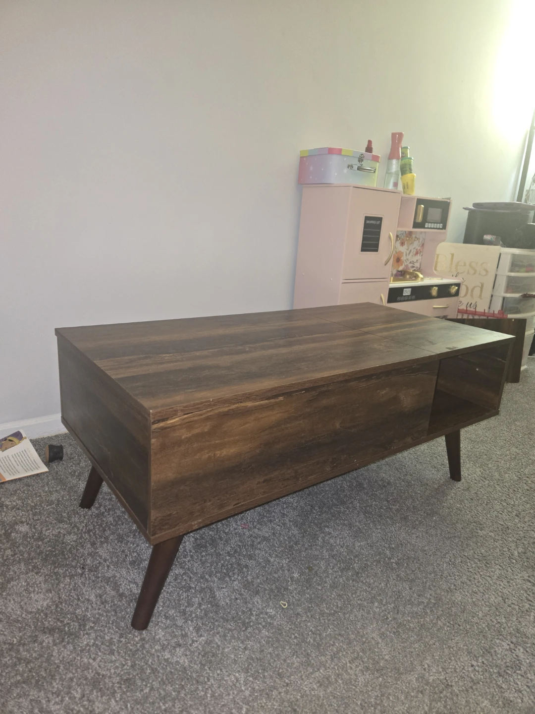 Brown Lift Top Coffee Table