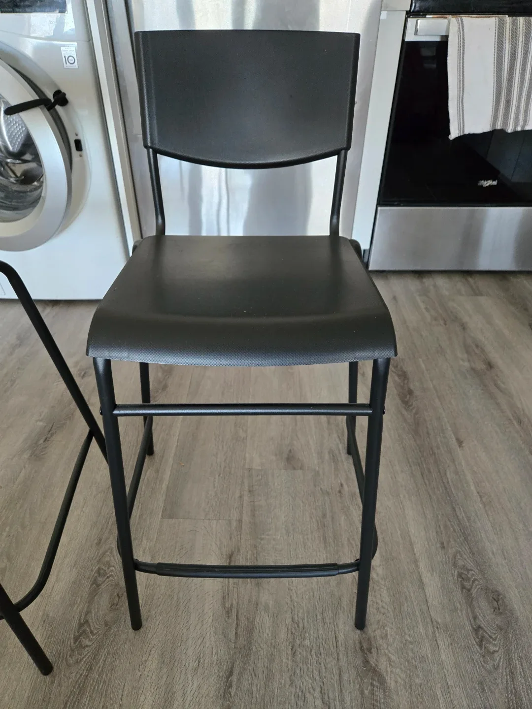 Black IKEA STIG Bar Stools– Counter Height with Backrest image indicator(2)