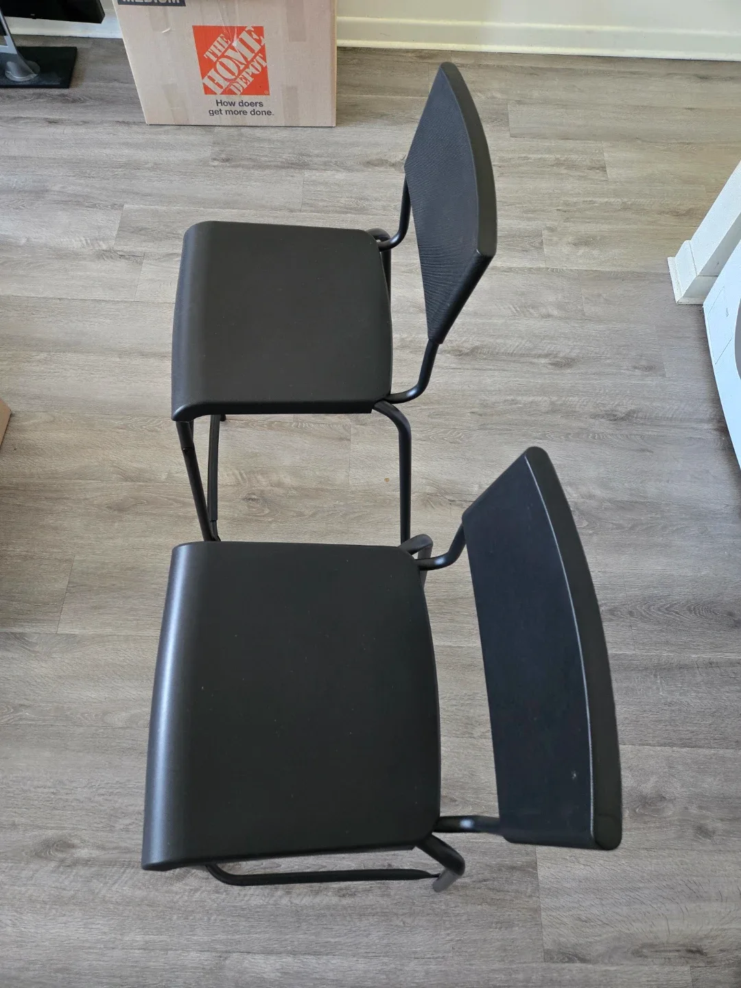 Black IKEA STIG Bar Stools– Counter Height with Backrest image indicator(4)