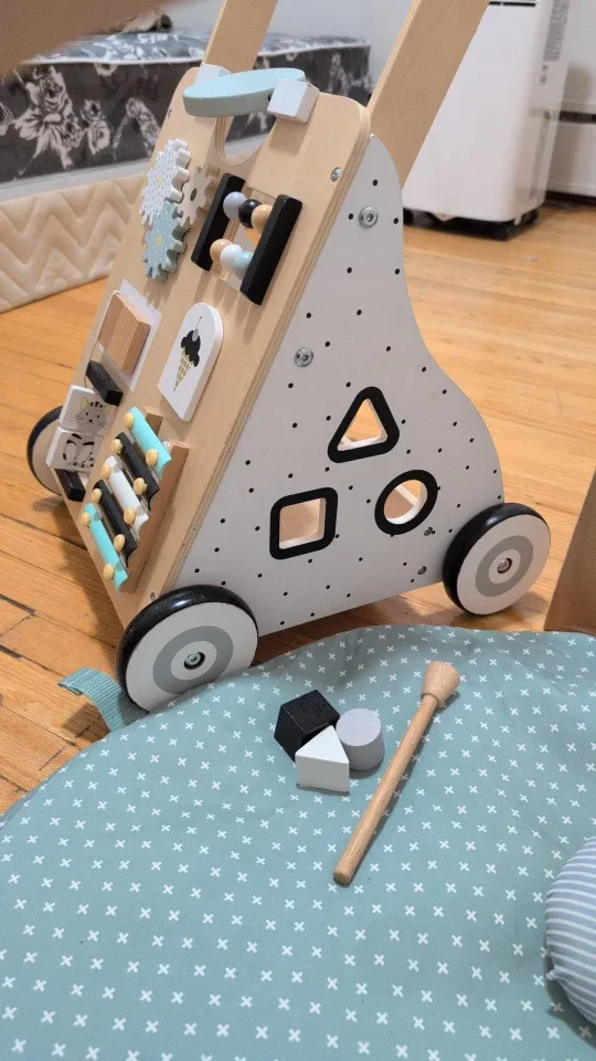 Wooden Baby Walker and Ingenuity cozy gym image indicator(2)