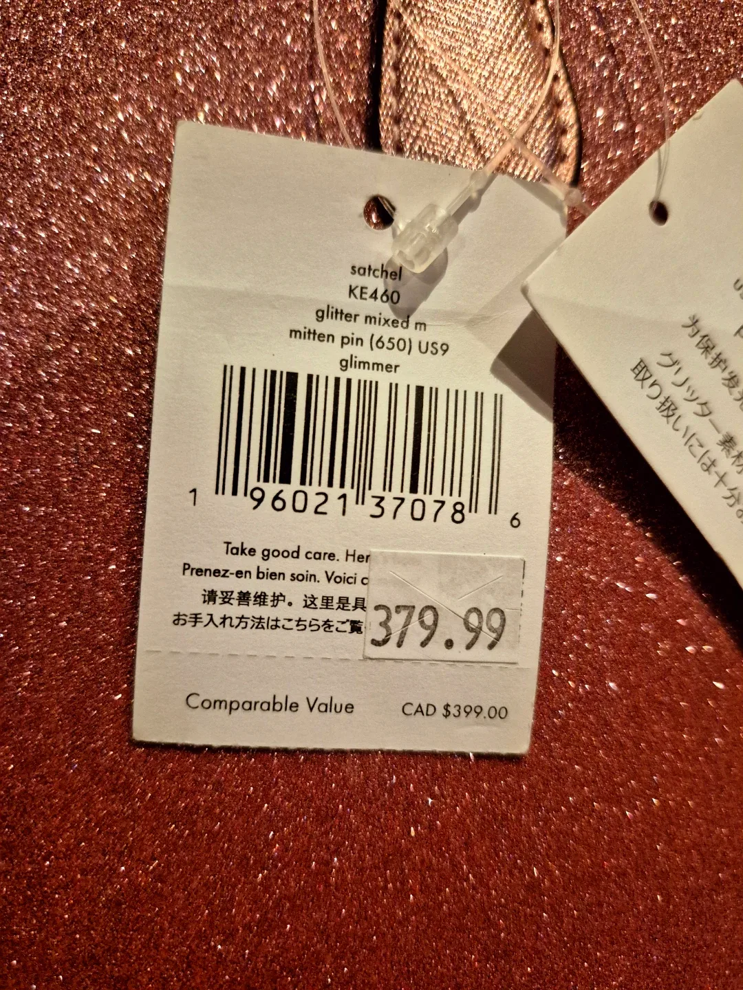 Kate Spade Glitter Glimmer Small Zip Satchel Crossbody image indicator(10)