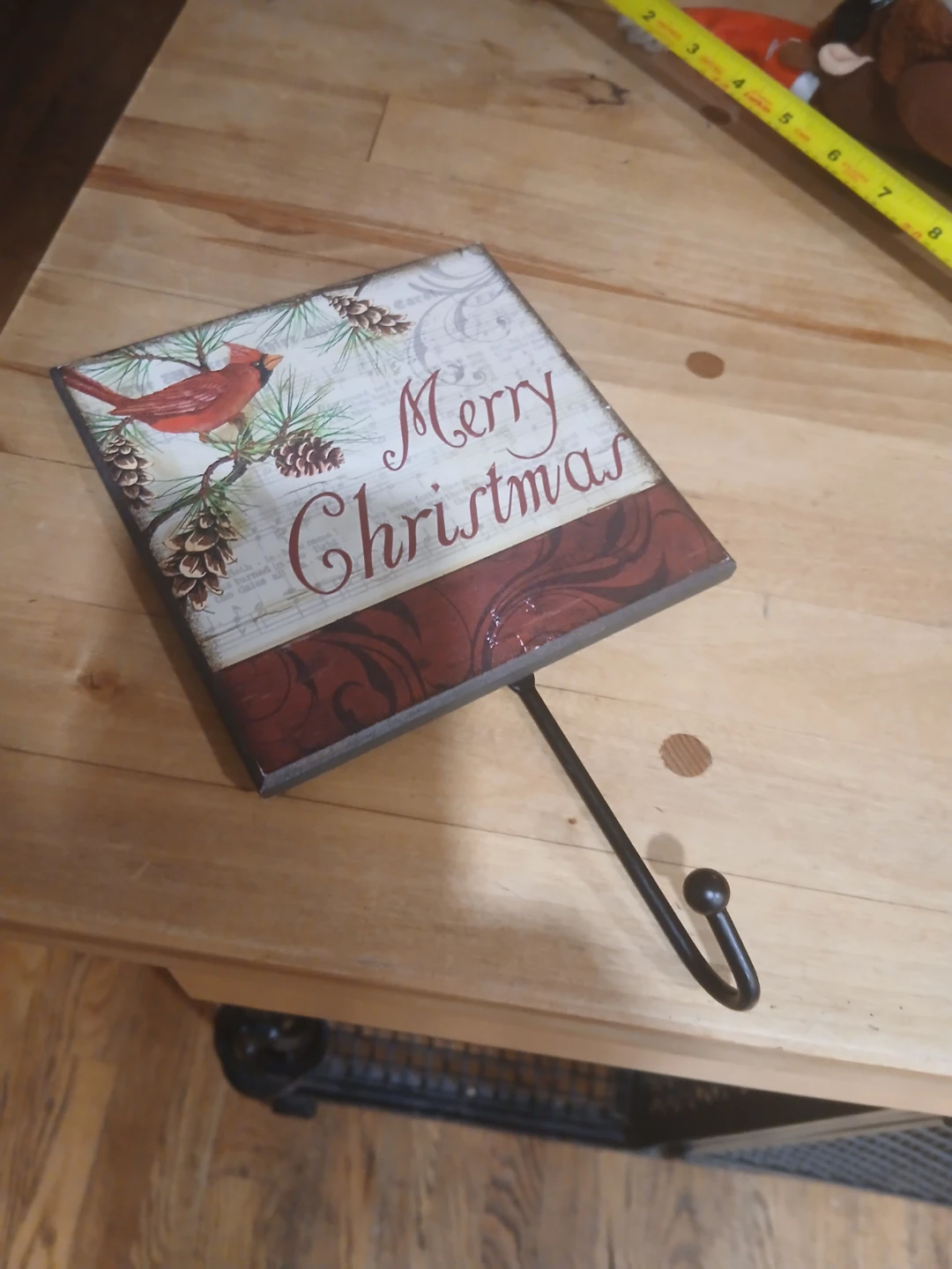 Merry Christmas Cardinal Wall Hook - photo 2