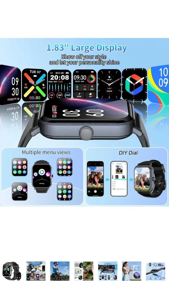 Smart Watch with 1.83" Large Display #cleanout image indicator(2)