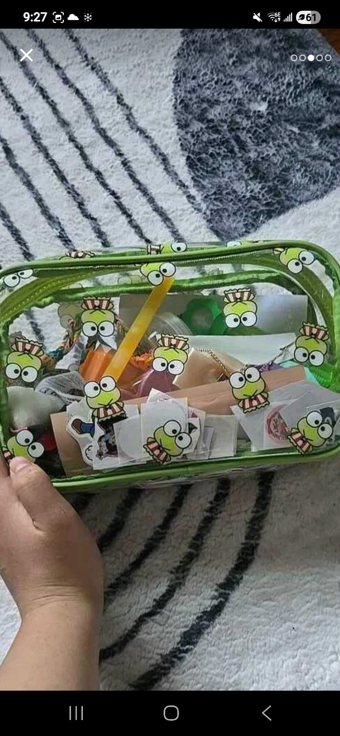 Mermaid Sticker Book & Keropi Pencil Case
