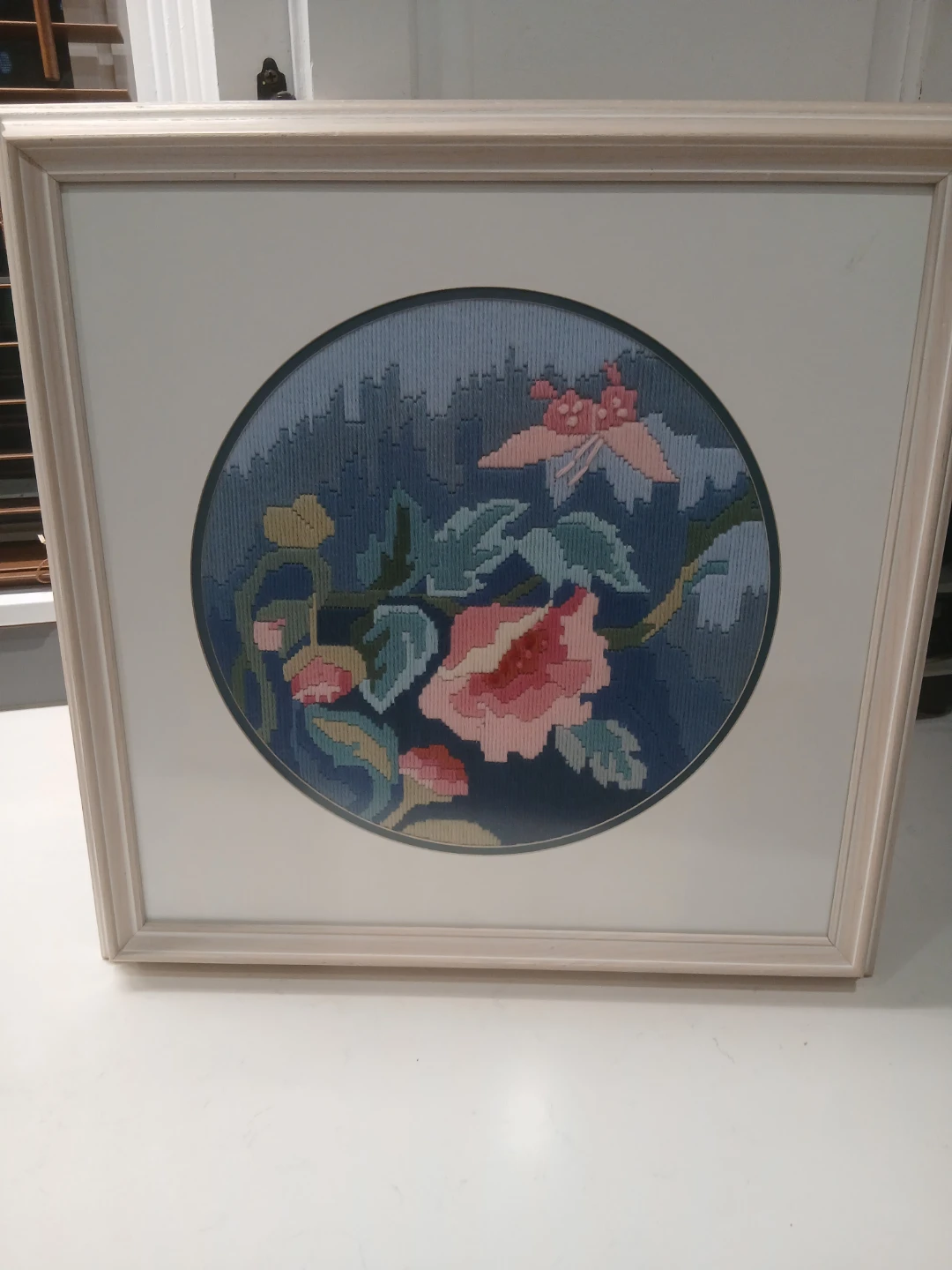 Vintage Framed Needlepoint Art