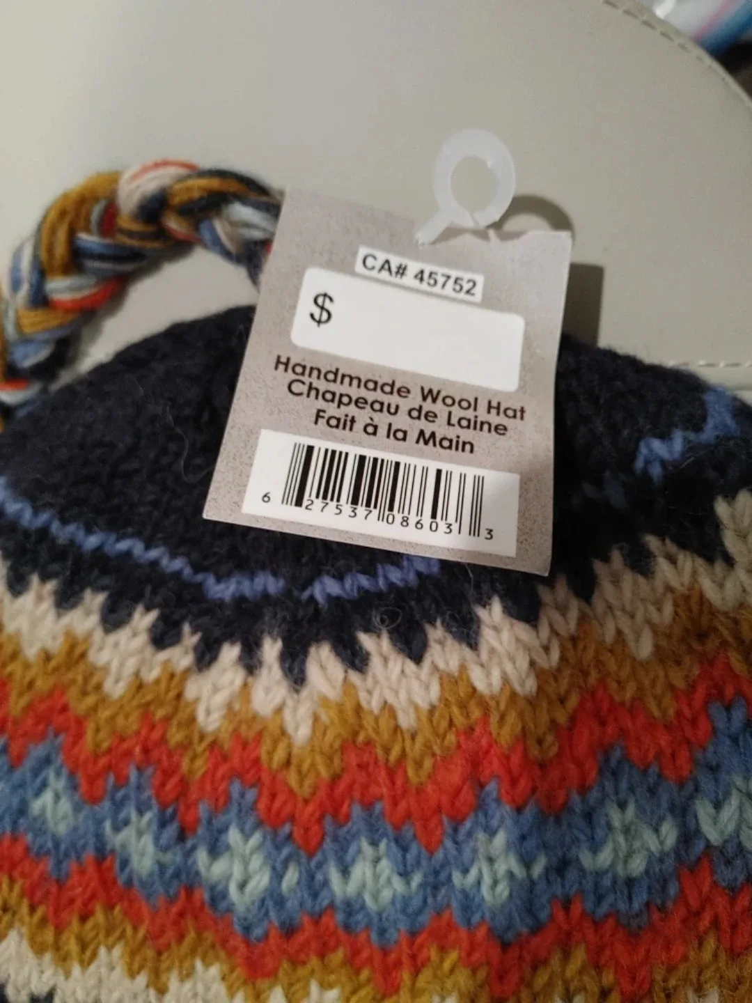 🧡BRAND NEW HANDMADE HIMALAYA WINTER WOOL HAT UNISEX ONE SIZE image indicator(2)