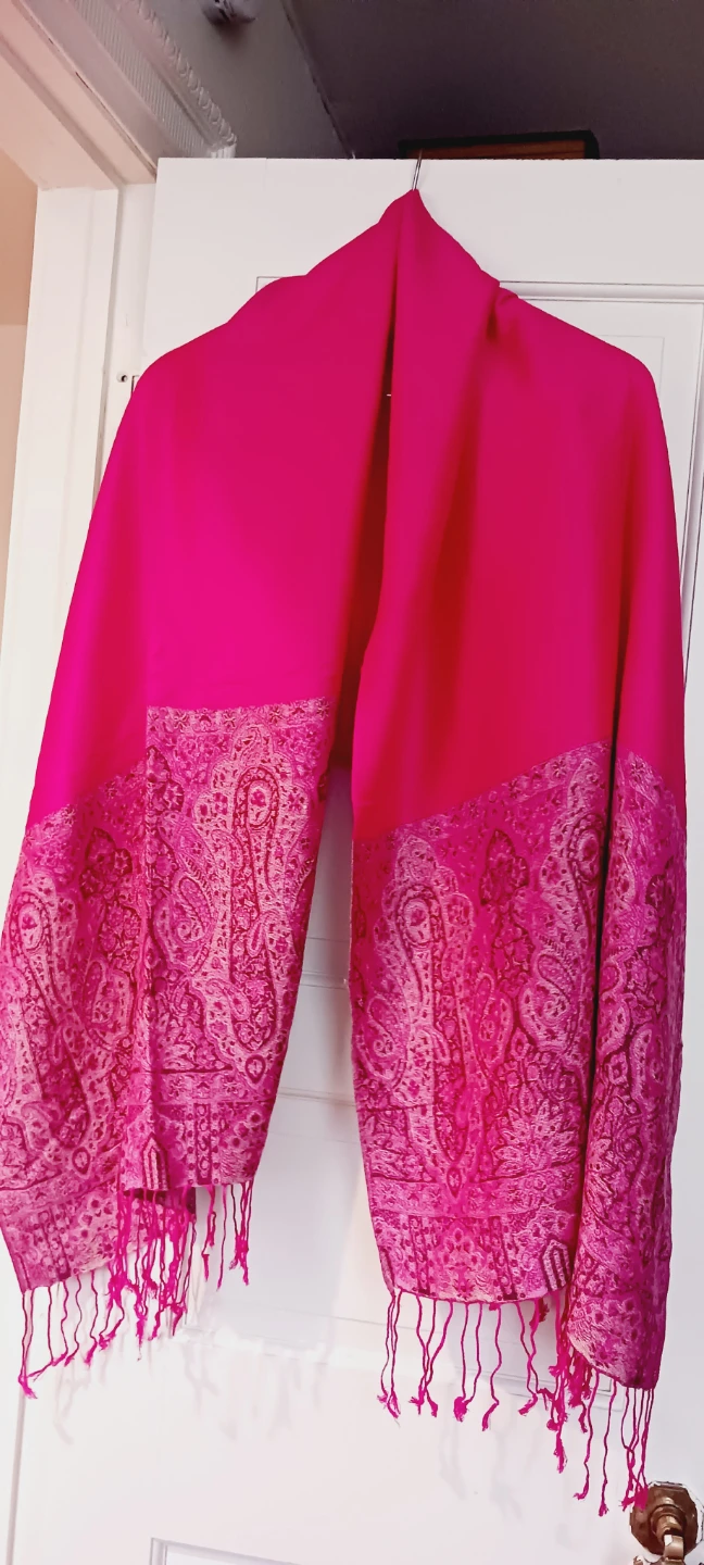 Elegant Comfortable Hot Pink Pashmina Scarf