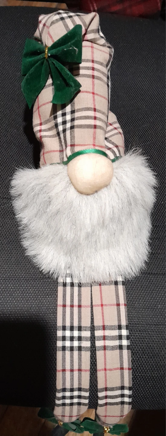 Burberry Inspired Plaid Gnome Decoration