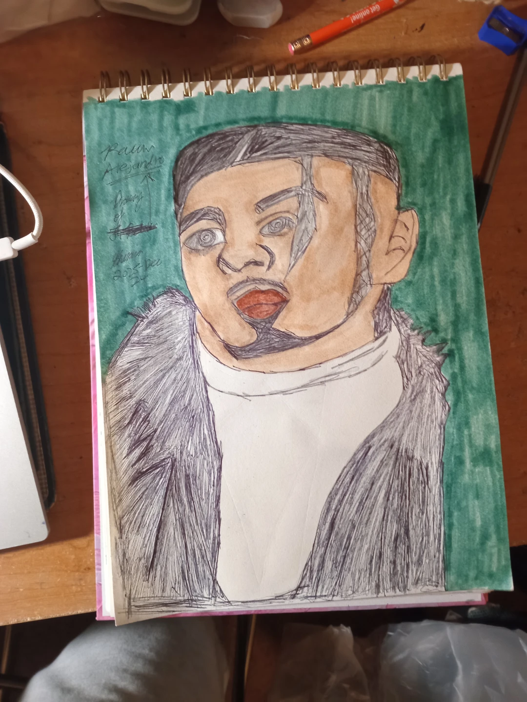 RAUW ALEJANDRO DRAWING ILLUSTRATION BY CUSTOM ARTIST SHERWIN - photo 4