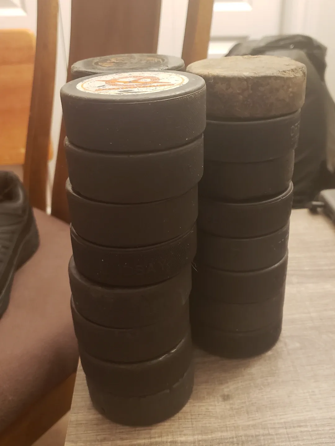 Used Hockey Pucks - Lot of 24