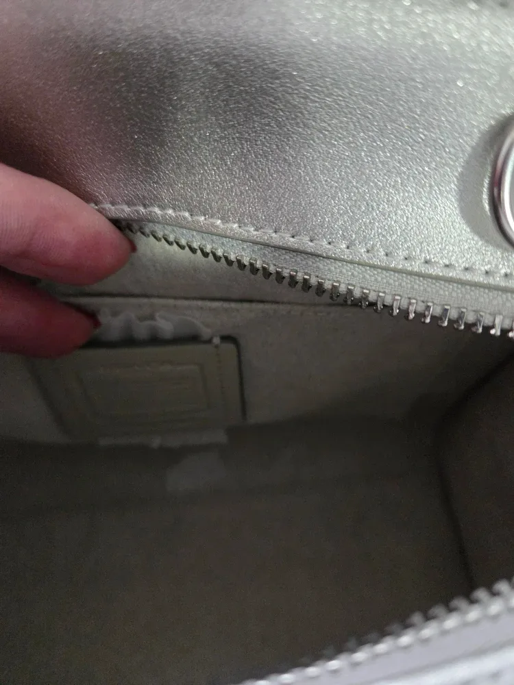 NWT - Coach Silver Metallic Andrea Carryall Handbag #Cleanout image indicator(6)