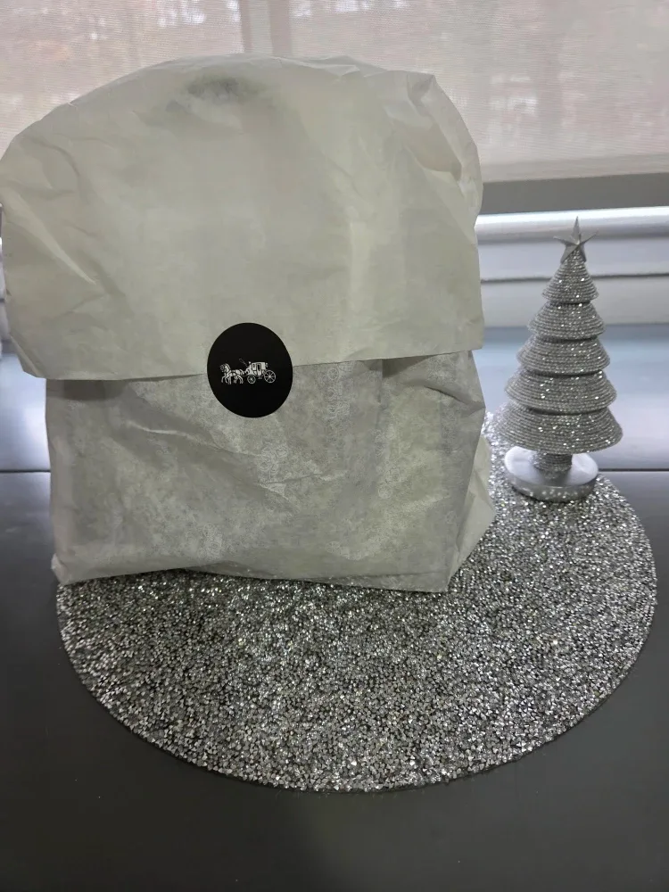 NWT - Coach Silver Metallic Andrea Carryall Handbag #Cleanout image indicator(8)