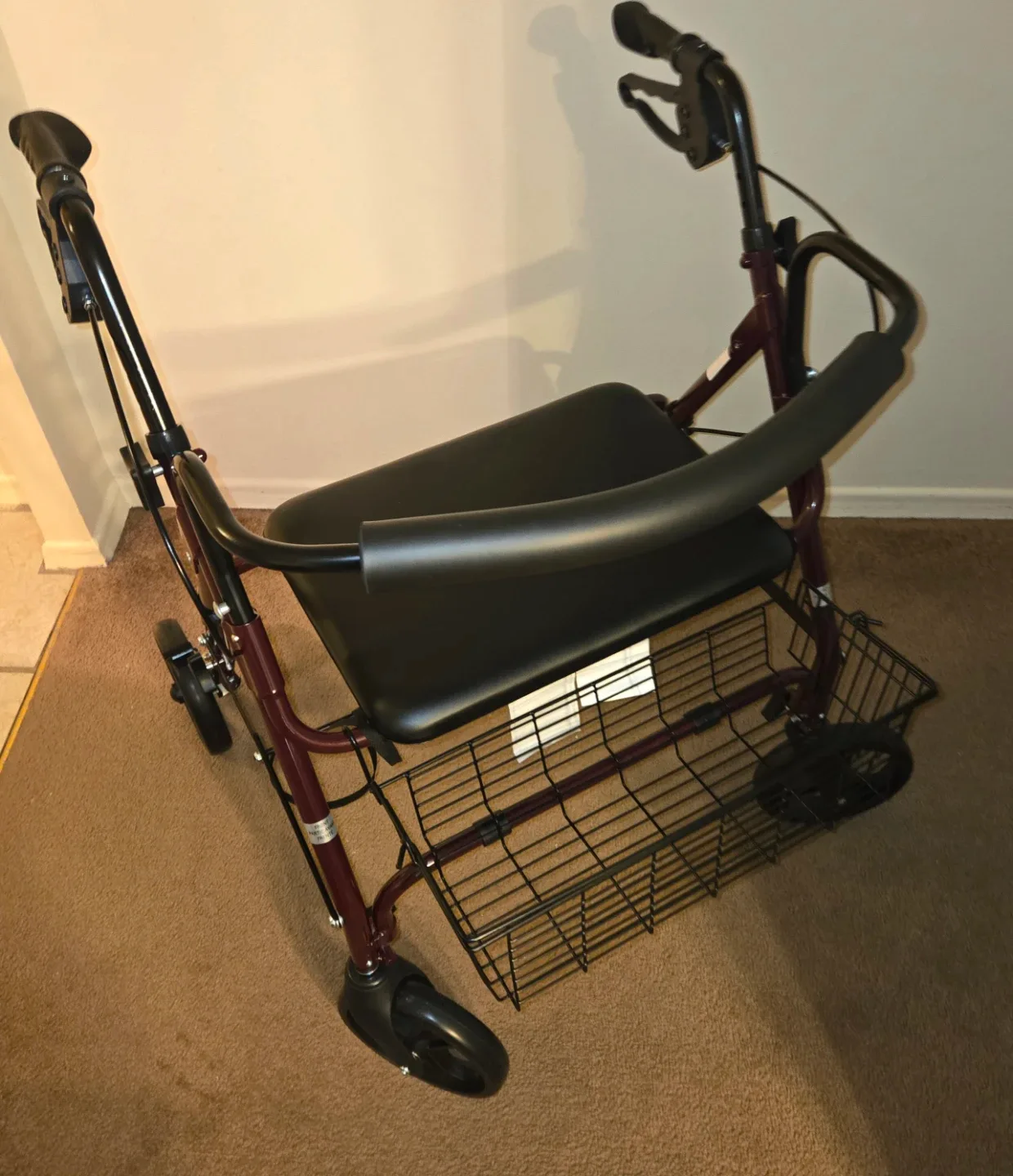 Medline Heavy Duty Rollator Walker with Seat