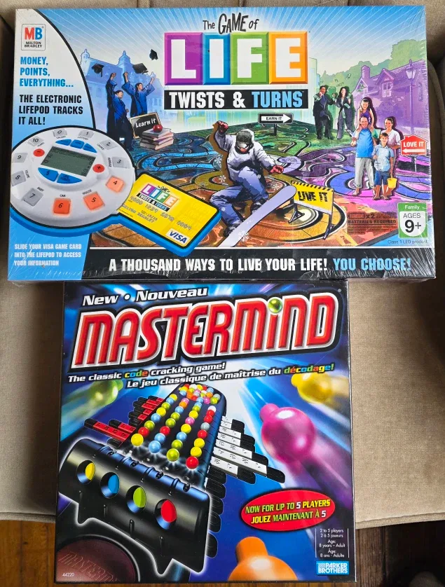 The Game of Life  + Mastermind Board Game