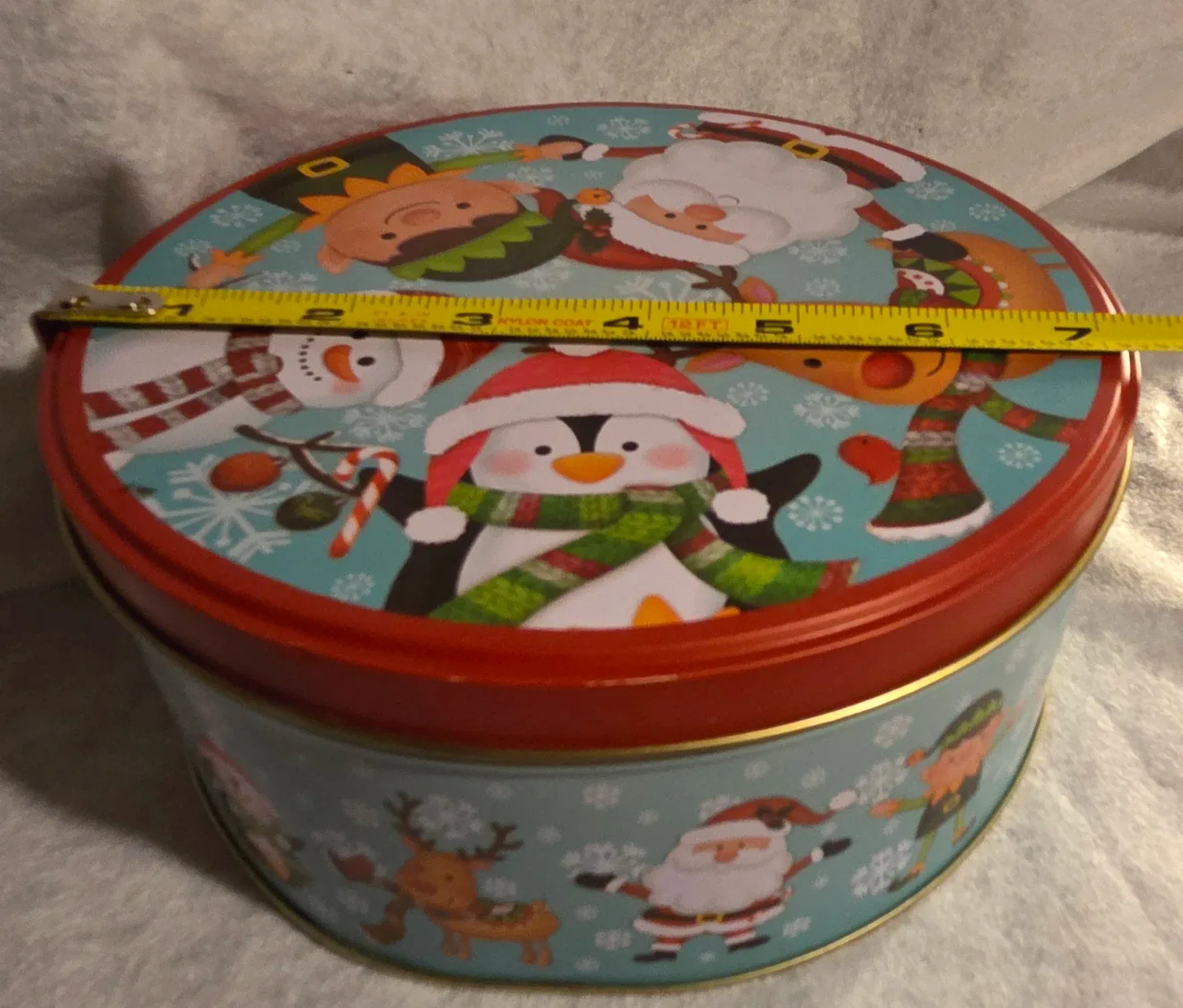 Christmas Holiday Tin Container