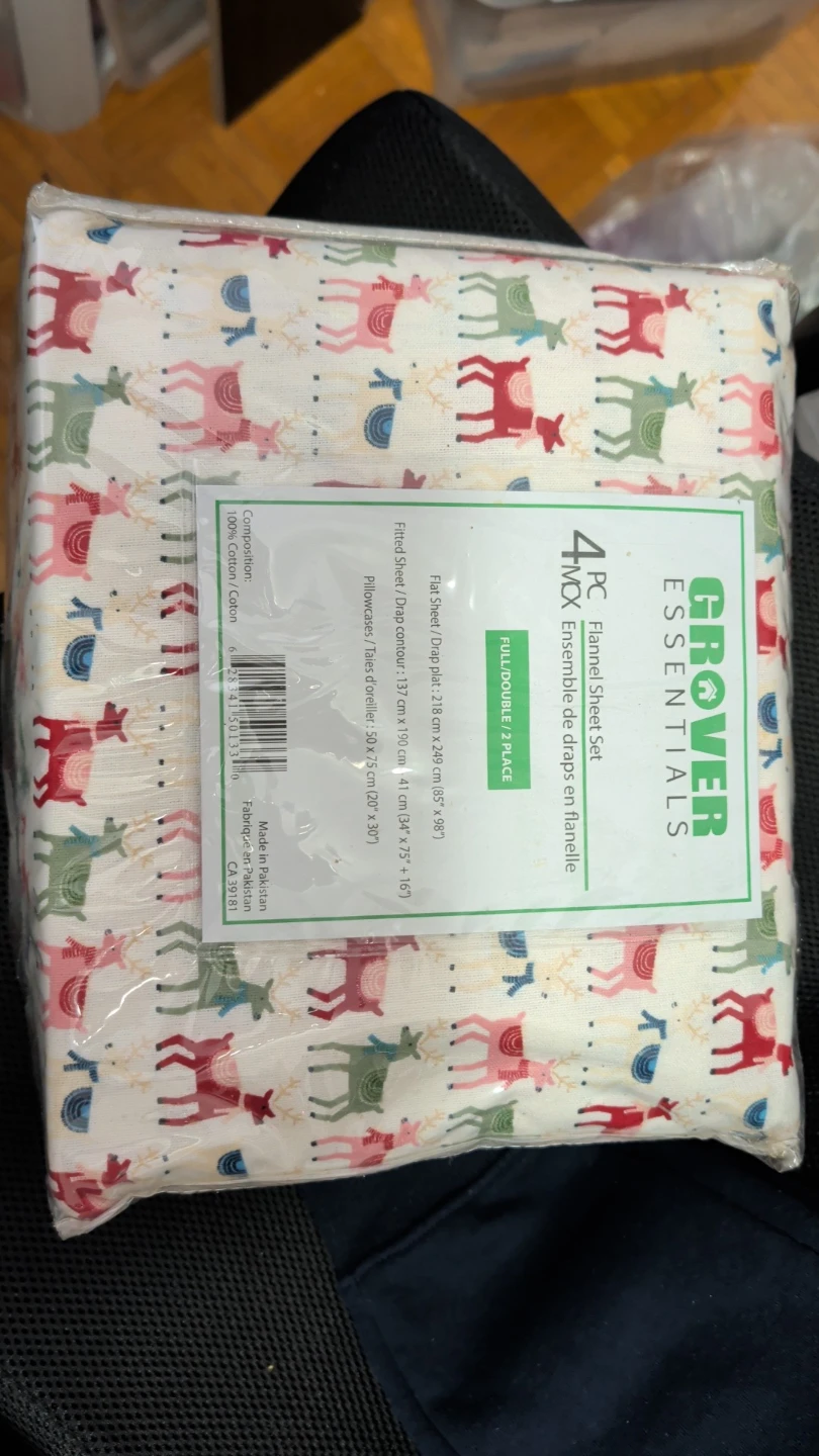 Grover Essentials Flannel Sheet Set - Full/Double - NEW