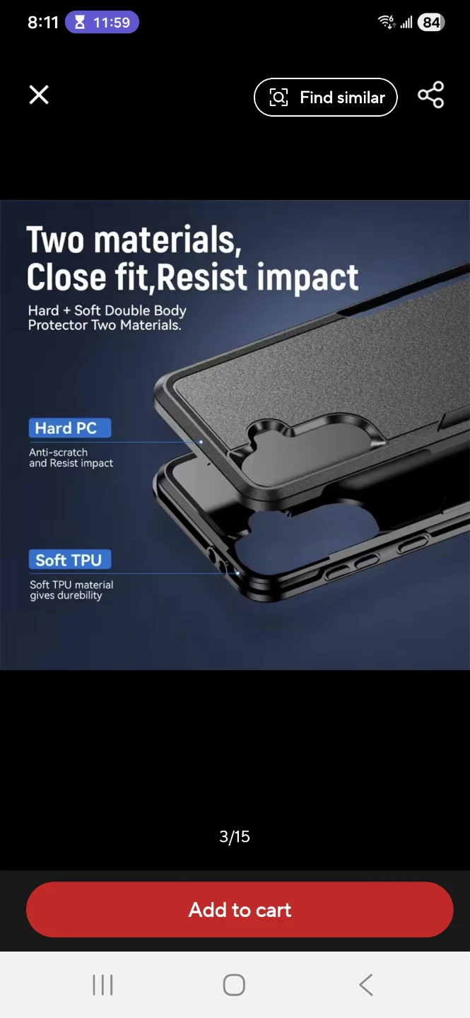 Heavy Duty Shockproof Phone Case for Samsung A56 #cleanout - photo 4