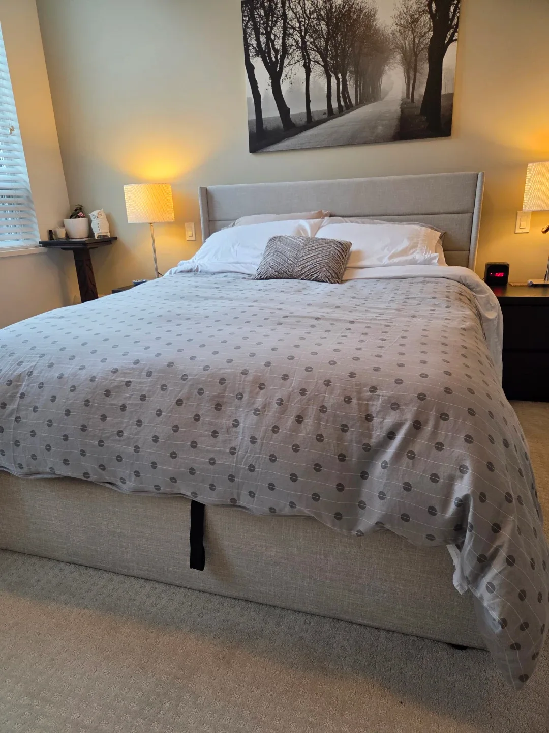 Queen Size Hydraulic Lift Bed Frame Like New image indicator(2)