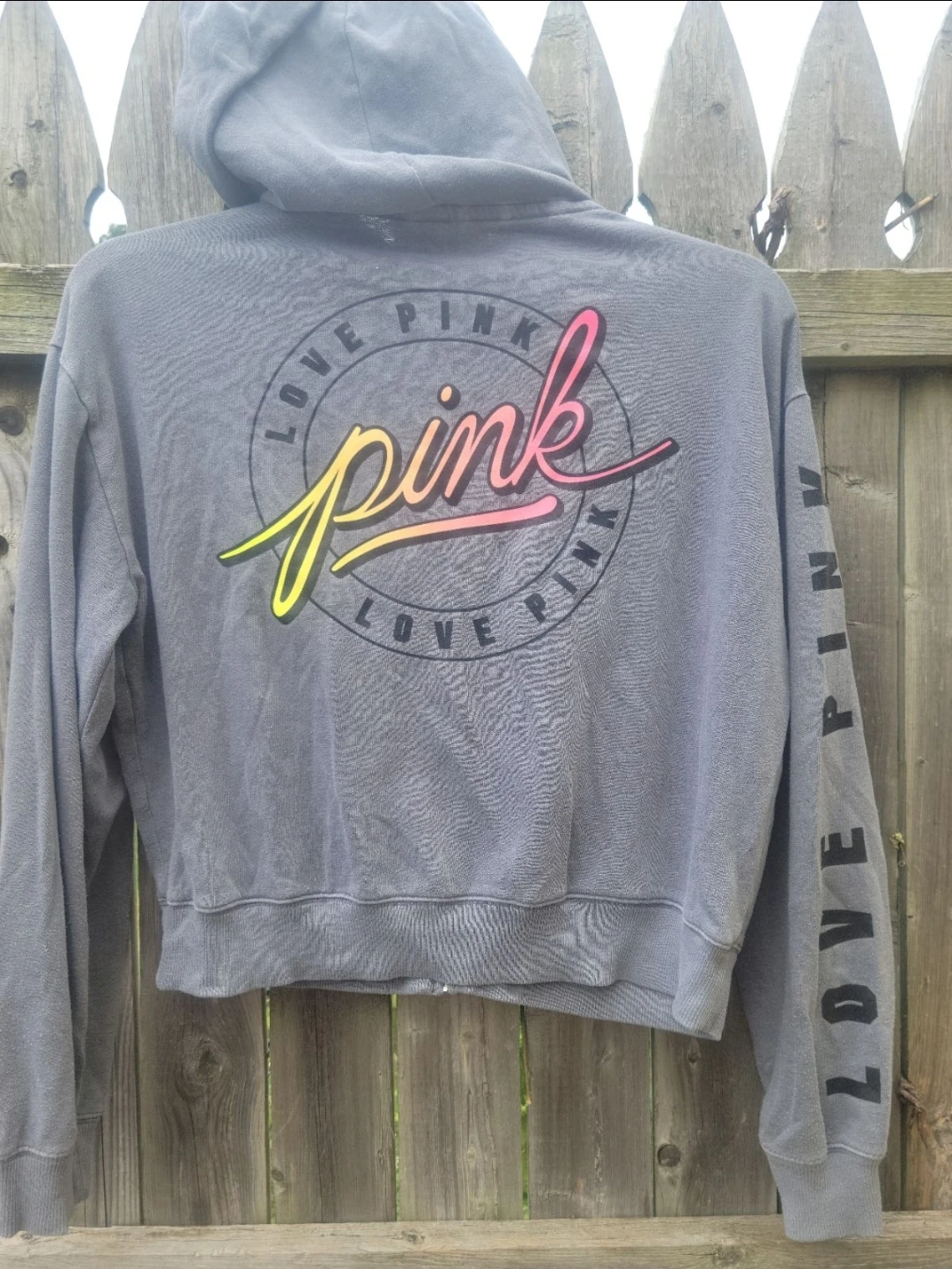 Victoria's Secret PINK Gray Hoodie Size M - photo 3