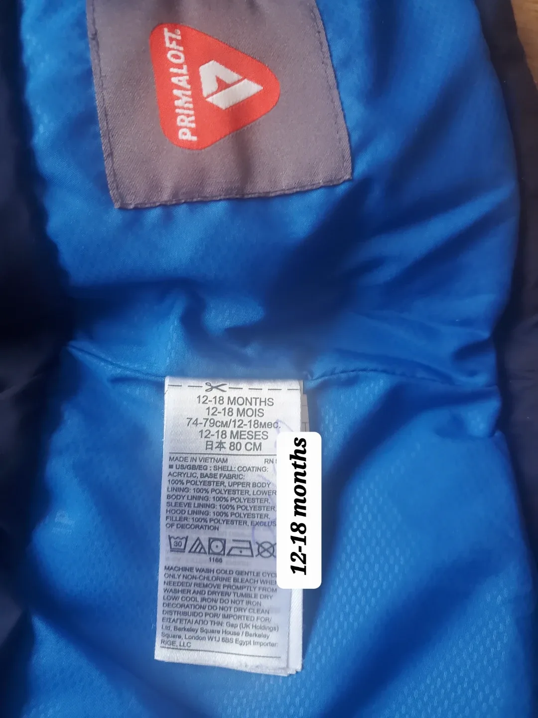 GAP Winter Puffer Jacket 12-18 Months image indicator(6)