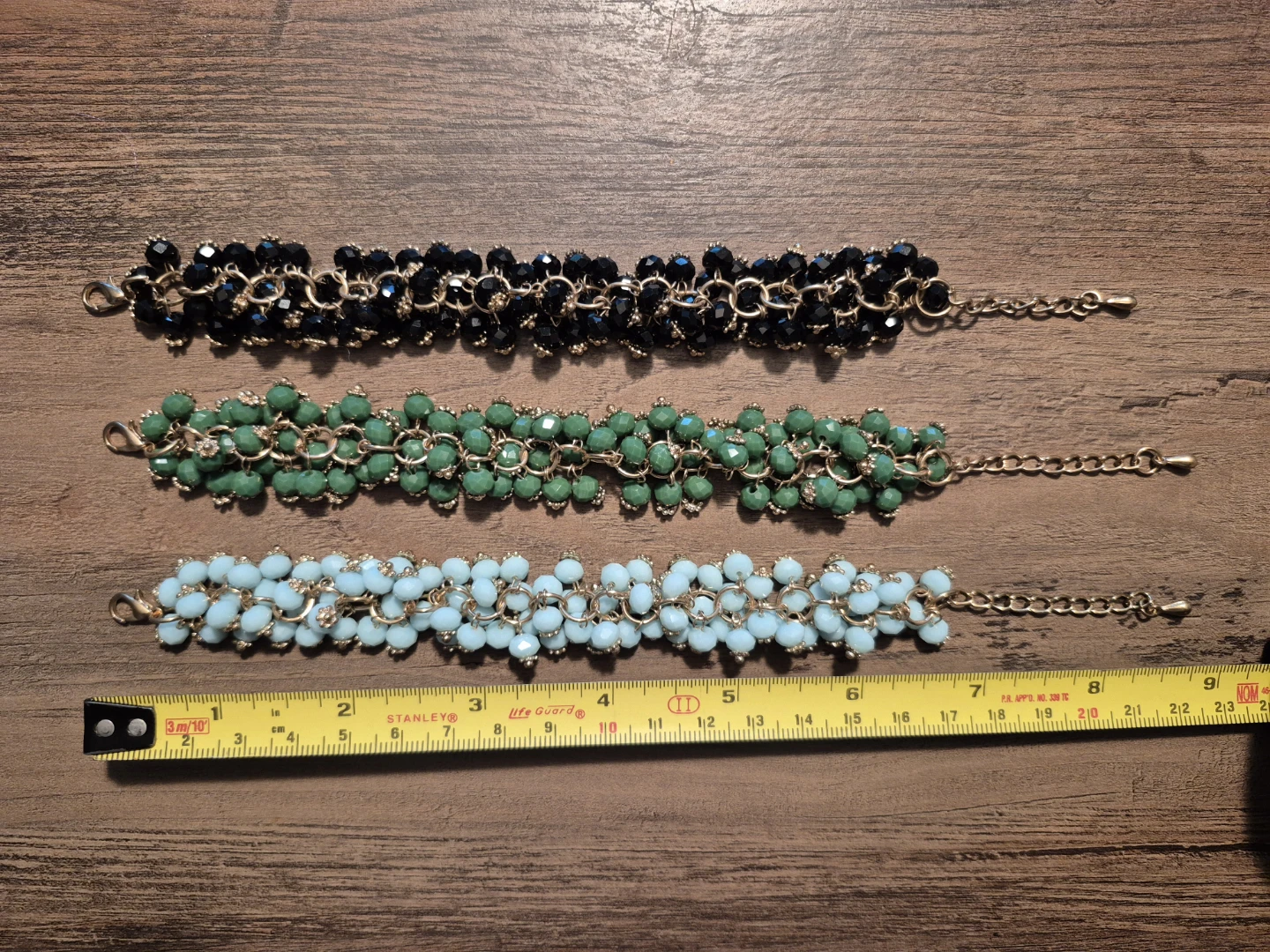 Beaded Bracelets - Black, Green, Blue - photo 2