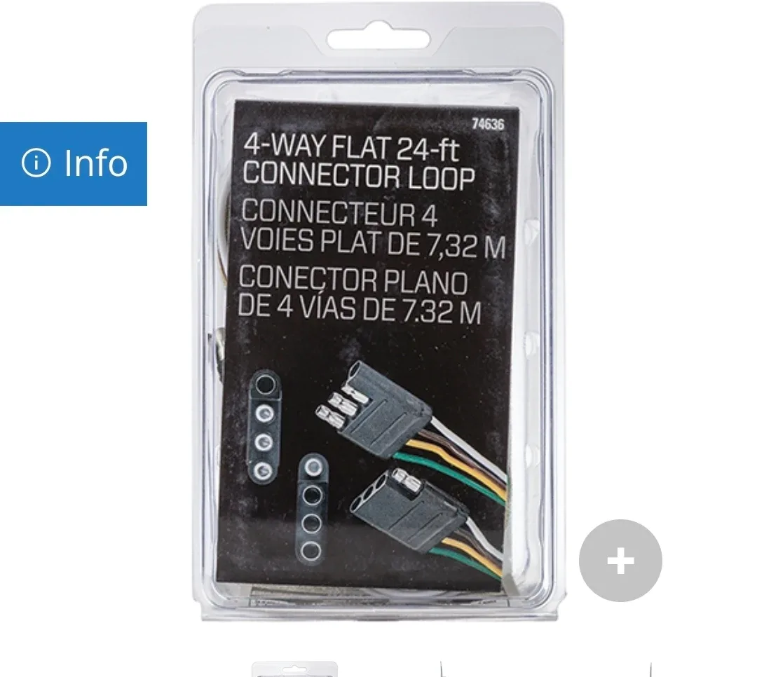 Brand New Wiring Connector, 4-Way Flat Extension, 24 ft. Length image indicator(3)