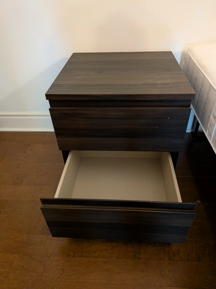 IKEA Malm Nightstand - Brown Wood
