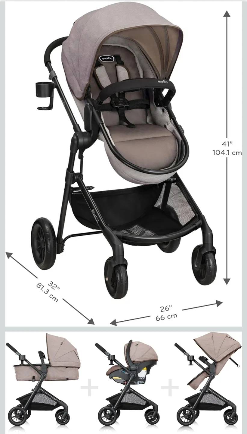 Evenflo Pivot Modular Travel System - Desert Tan