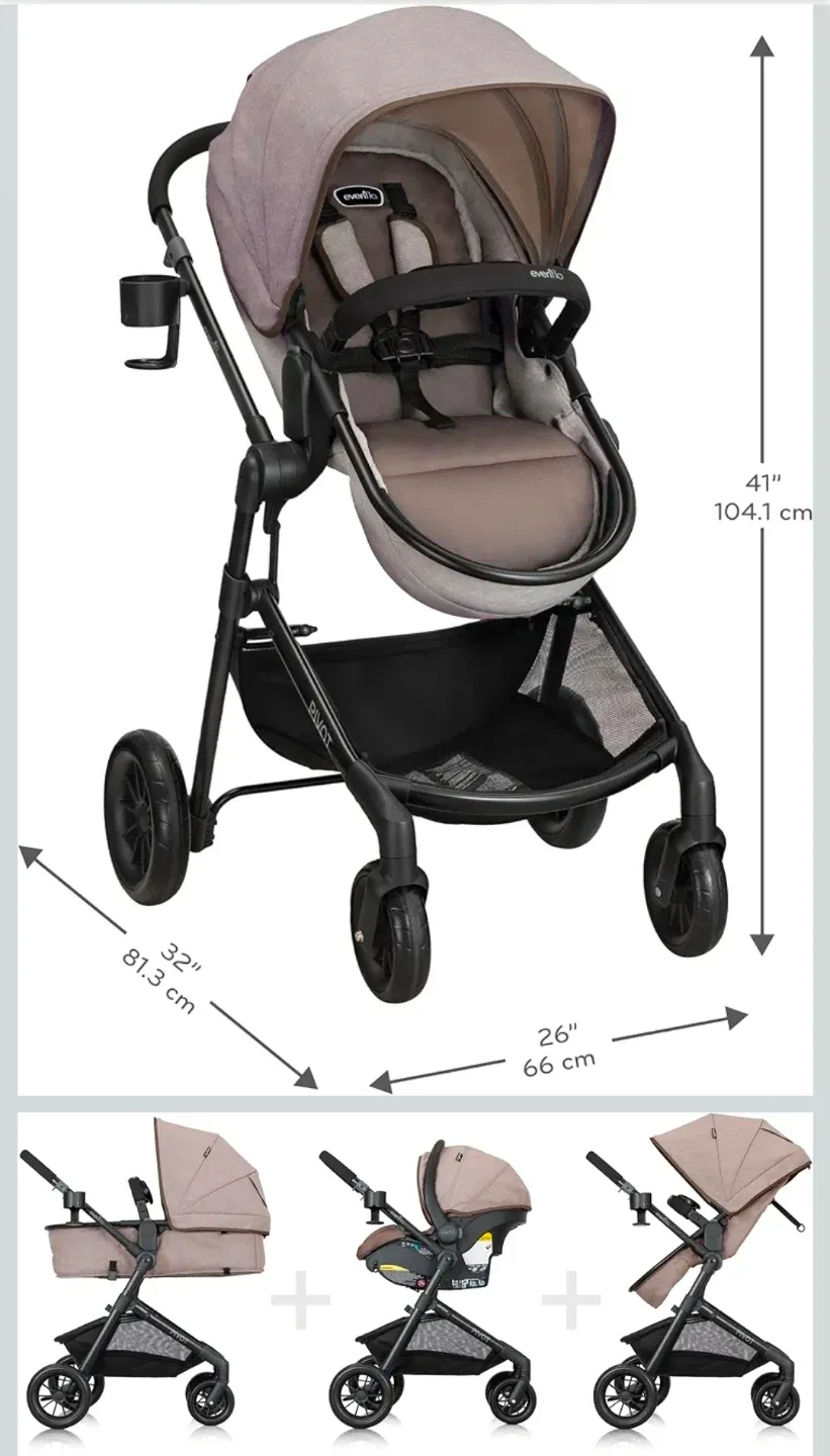 Evenflo Pivot Modular Travel System - Desert Tan