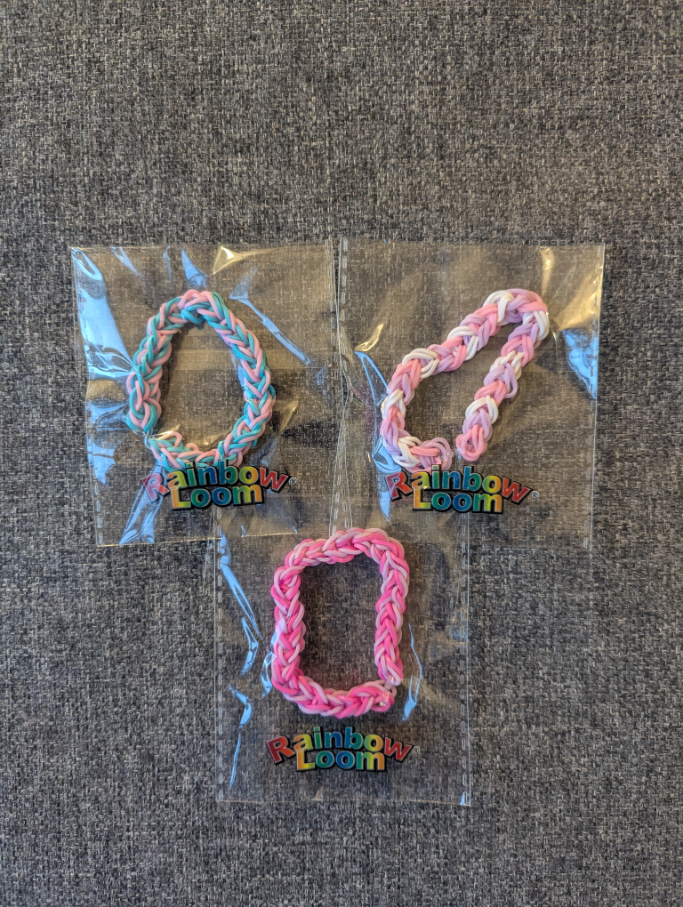 Rainbow Loom Bracelets (3) - New