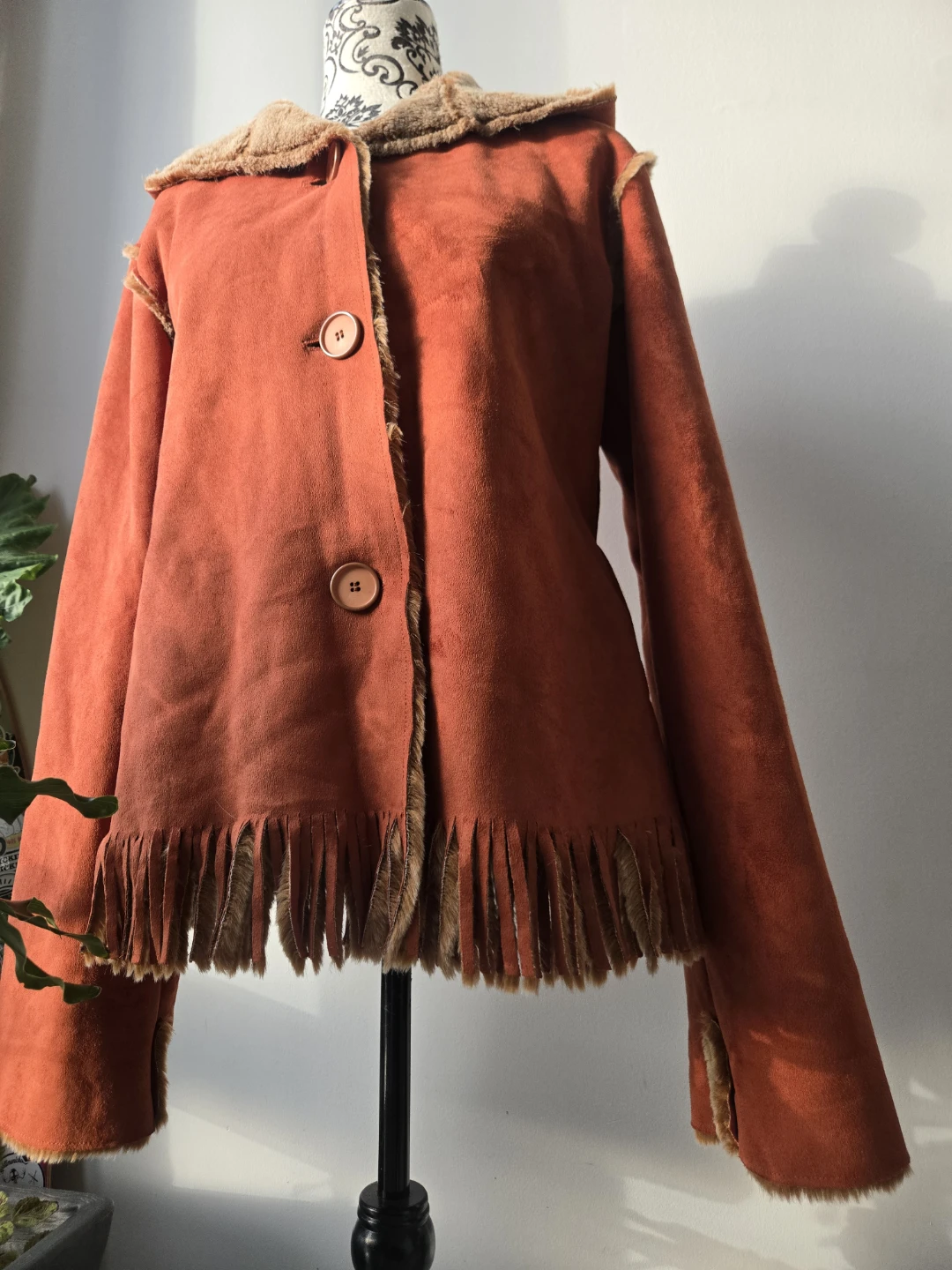 Orange Sherling Hooded Sweater - photo 2