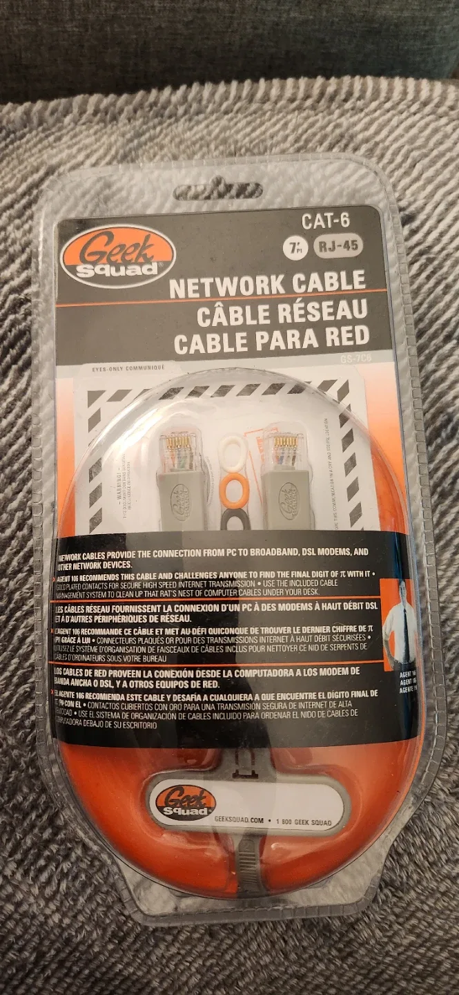 New Geek Squad CAT-6 Network Cable - Red